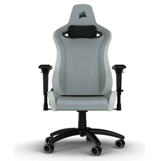 Corsair TC200 Gaming Chair – Soft Fabric – Light Grey/White